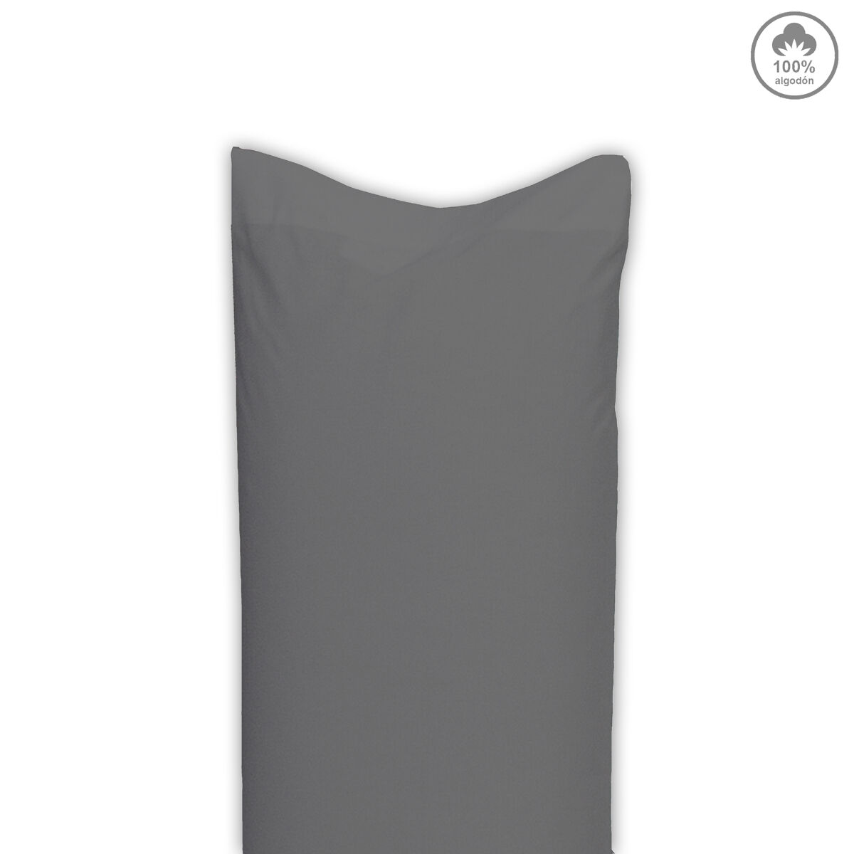 Funda almohada victoria 100% algodón 48x85cm color antracita