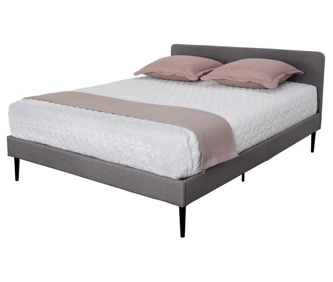 Cama Matrimonio STAR Gris 150x190cm - Conforama