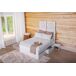 Cama nido ALPHA 140x190cm 2 cajones 1 mesita y cama blanco Cama nido ALPHA 140x190cm 2 cajones 1 mesita y cama blanco Blanco