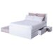 Cama nido ALPHA 140x190cm 2 cajones 1 mesita y cama blanco Cama nido ALPHA 140x190cm 2 cajones 1 mesita y cama blanco Blanco