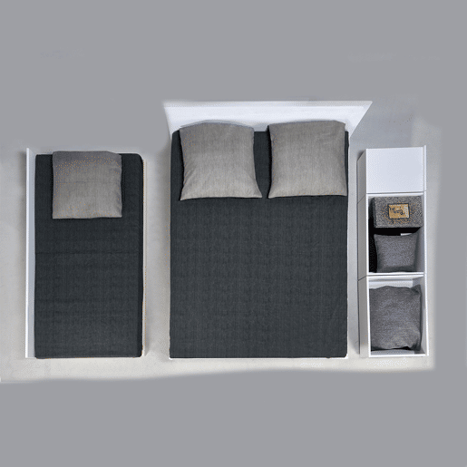 Cama nido branca ALPHA 140x190cm 2 gavetas 1 gaveta