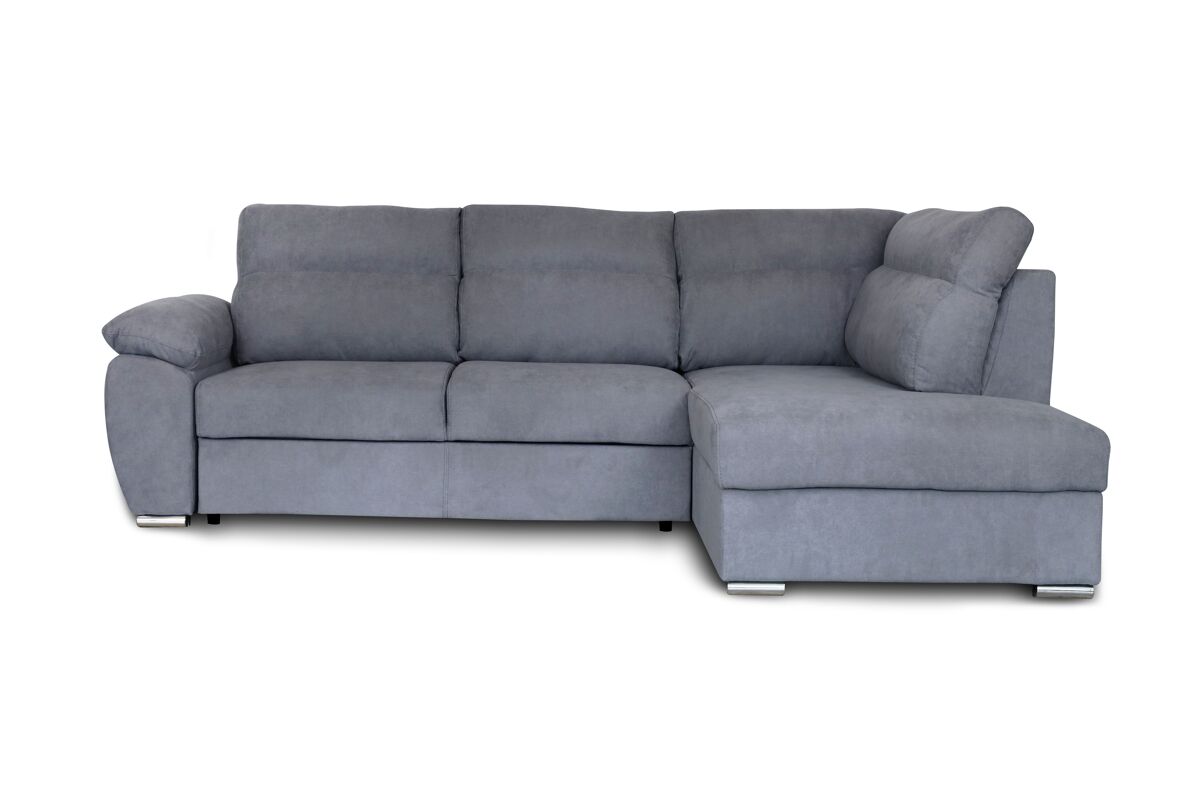 Rinconera con cama y arcón kendal derecha 4 plazas gris