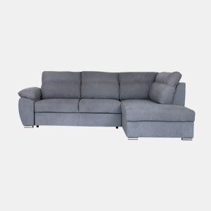 Sofá de canto KENDAL com cama e arca dereita 4 lugares cinza