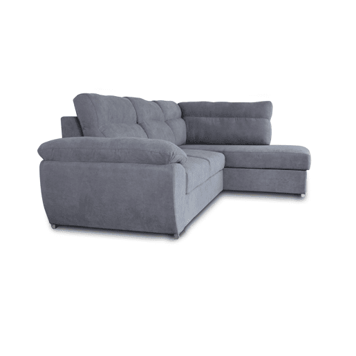 Sofá de canto KENDAL com cama e arca dereita 4 lugares cinza