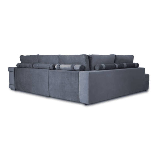 Sofá de canto com cama KARINA esquerda 4 lugares cinza escuro Sofá de canto com cama KARINA esquerda 4 lugares cinza escuro