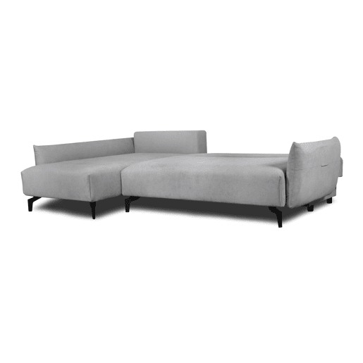 Chaise longue STOCKHOLM com cama e baú esquerda 4 lugares cinza