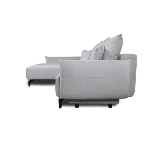 Chaise longue STOCKHOLM com cama e baú esquerda 4 lugares cinza