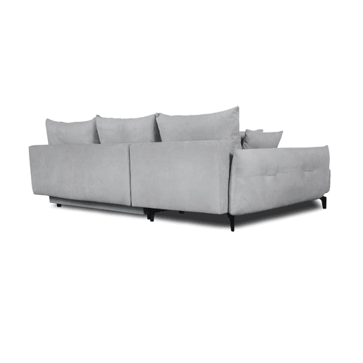 Chaise longue STOCKHOLM com cama e baú esquerda 4 lugares cinza