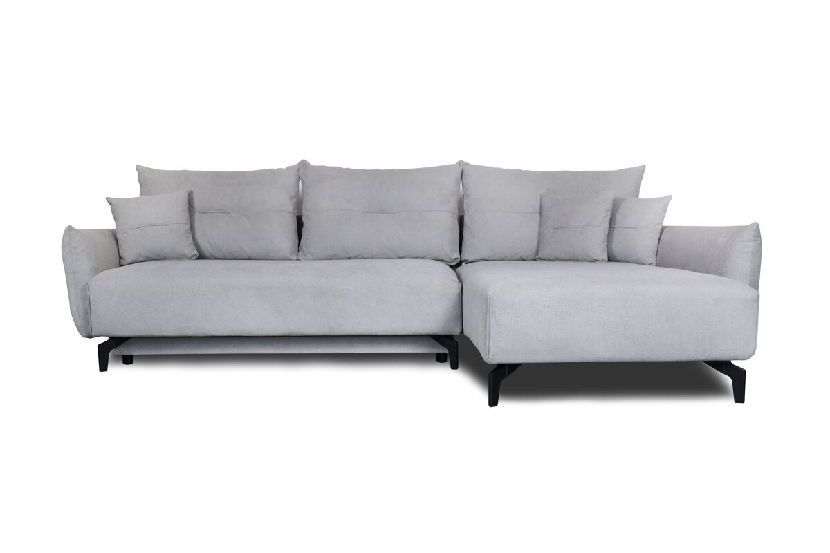 Chaise longue con cama y arcón stockholm derecha 4 plazas gris