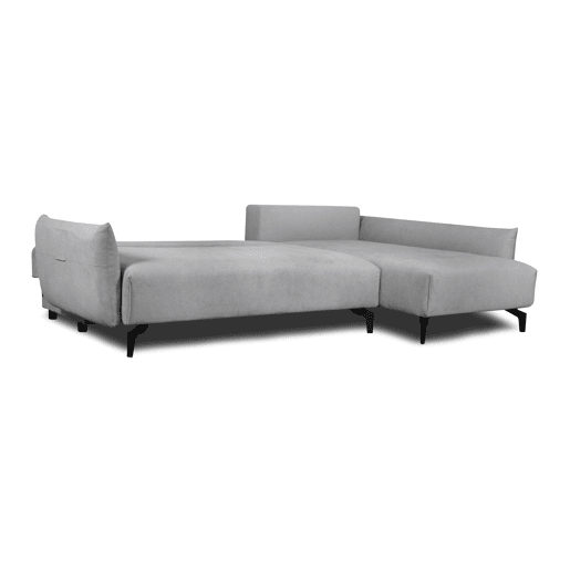 Chaise longue STOCKHOLM com cama e baú dereita 4 lugares cinza