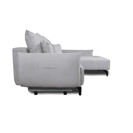 Chaise longue STOCKHOLM com cama e baú dereita 4 lugares cinza