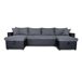 Rinconera U con cama 4 plazas y dos arcónes GOLF gris y negro Rinconera U con cama 4 plazas y dos arcónes GOLF gris y negro Gris