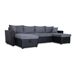 Rinconera U con cama 4 plazas y dos arcónes GOLF gris y negro Rinconera U con cama 4 plazas y dos arcónes GOLF gris y negro Gris