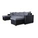 Rinconera U con cama 4 plazas y dos arcónes GOLF gris y negro Rinconera U con cama 4 plazas y dos arcónes GOLF gris y negro Gris