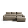 Chaise longue dereita NAHIA com baú de 4 lugares cor visón