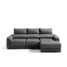 Chaise longue dereita NAHIA com baú de 4 lugares cor antracite