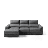 Chaise longue esquerda NAHIA com baú de 4 lugares cor antracite