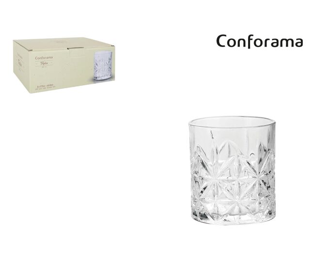 Set vasos star 6 piezas 0,275 litros marca conforama - conforama