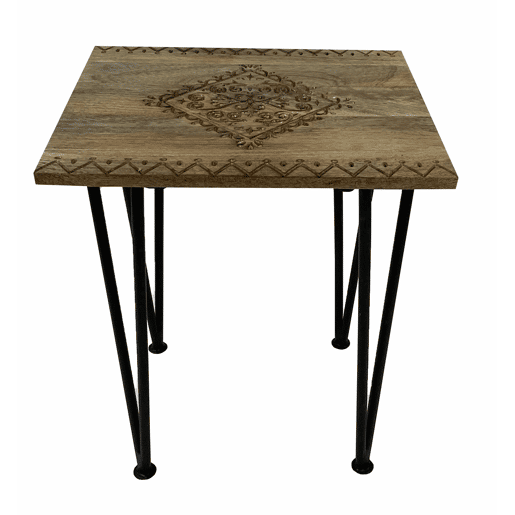 Mesa de apoio em madeira de manga JUNO