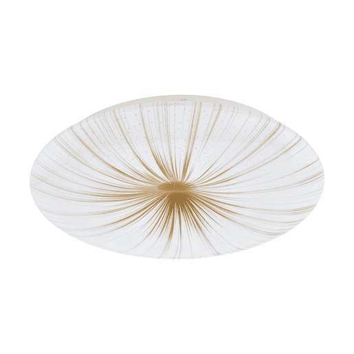 Candeeiro de teto led NIEVES branco e dourado 41cm marca EGLO