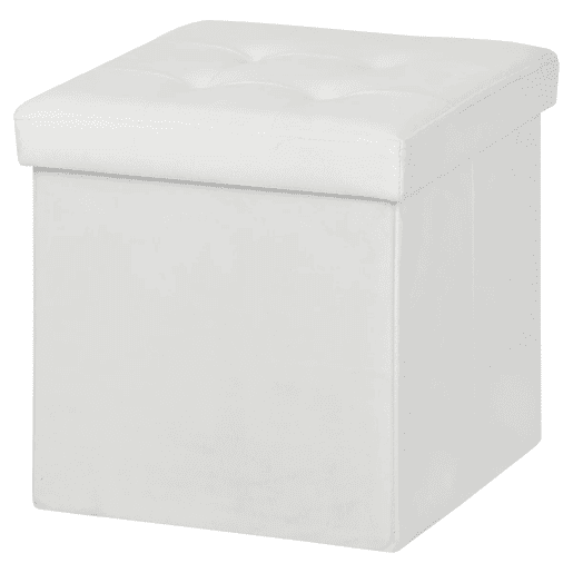 Puff dobrável OTTOMAN 38x38cm cor branca
