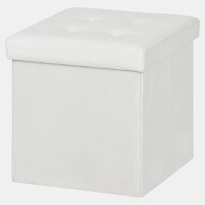 Puff dobrável OTTOMAN 38x38cm cor branca