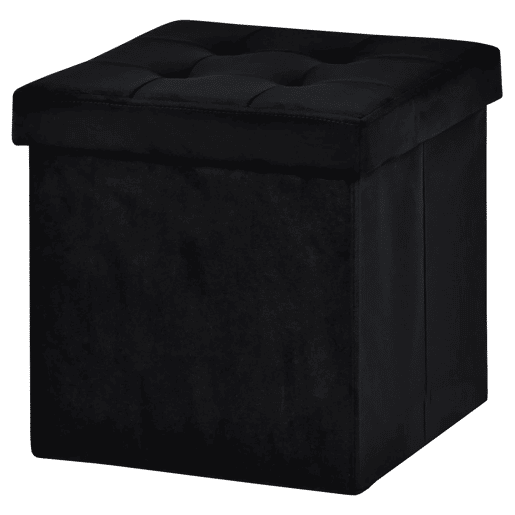 Puff dobrável OTTOMAN 38x38cm cor preta
