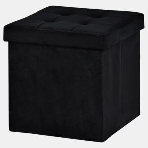 Puff dobrável OTTOMAN 38x38cm cor preta