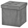 Puff dobrável OTTOMAN 38x38cm cor cinza