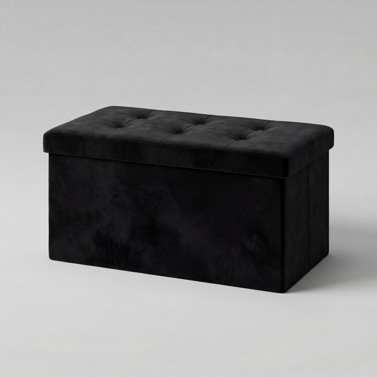 Baúl OTTOMAN plegable 76x38x38cm Negro