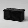 Banco de arrumação OTTOMAN dobrável 76x38x38cm preto