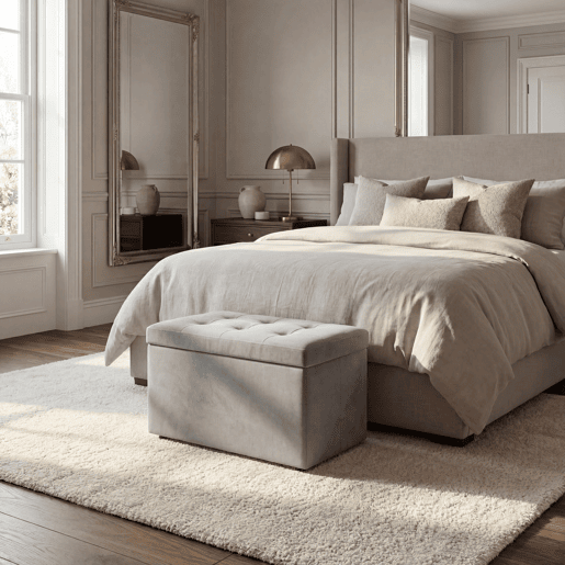 Banco de arrumação OTTOMAN dobrável 76x38x38cm cinza