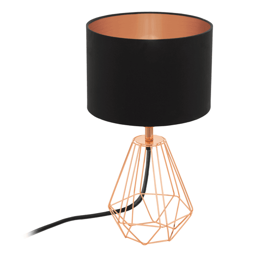 Candeeiro de mesa CARLTON 2 preto e cobre 30,5cm marca EGLO