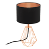 Candeeiro de mesa CARLTON 2 preto e cobre 30,5cm marca EGLO