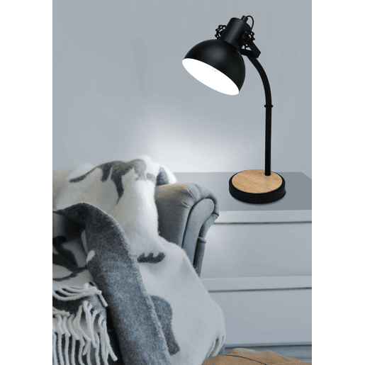 Candeeiro de mesa LUBENHAM preto e castanho marca EGLO 35,5cm