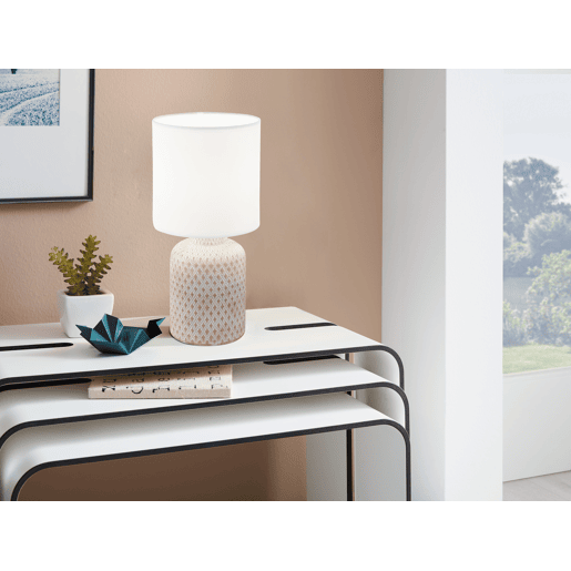 Candeeiro de mesa BELLARIVA creme e branco 32cm marca EGLO