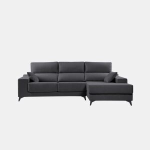 Chaise longue XL com arca NOELIA dereita 4 lugares antracite