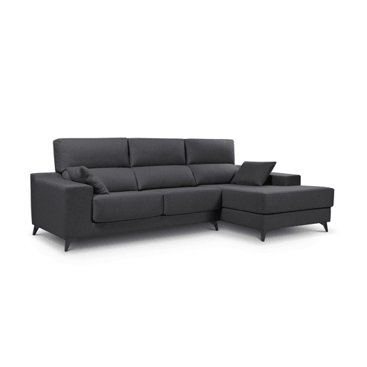 Chaise longue XL com arca NOELIA dereita 4 lugares antracite