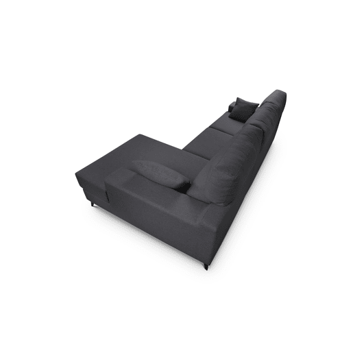 Chaise longue XL com arca NOELIA dereita 4 lugares antracite