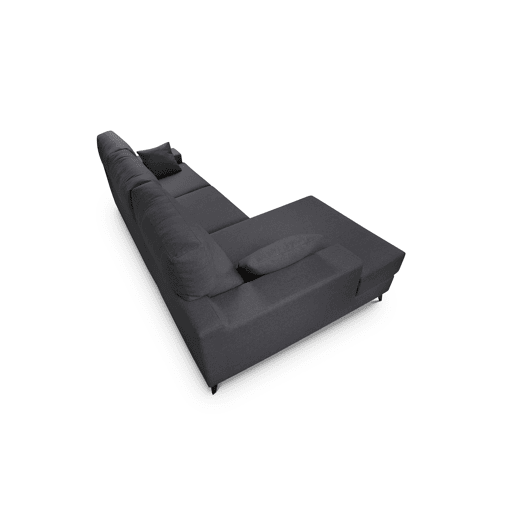 Chaise longue XL com arca NOELIA esquerda 4 lugares antracite