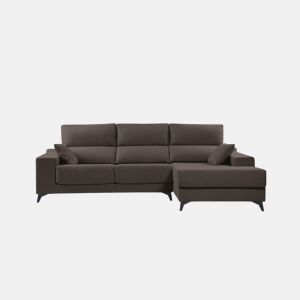 Chaise longue XL com arca NOELIA dereita 4 lugares chocolate
