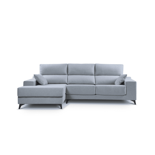 Chaise longue XL com arca NOELIA dereita 4 lugares azul claro