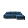 Chaise longue XL com arca NOELIA dereita 4 lugares azul marinho