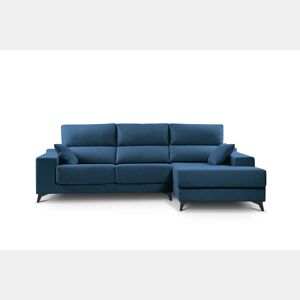 Chaise longue XL com arca NOELIA dereita 4 lugares azul marinho