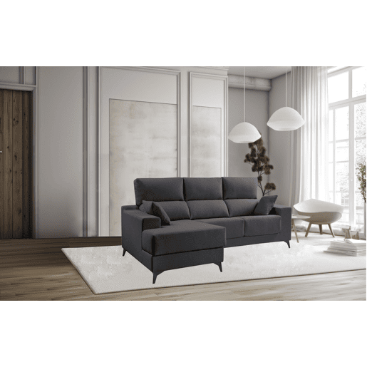 Chaise longue M NOELIA esquerda 4 lugares antracite