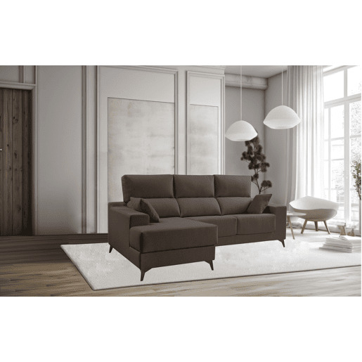 Chaise longue M NOELIA esquerda 4 lugares chocolate