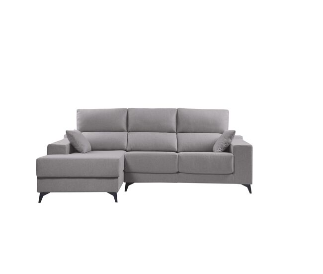 Chaise longue m noelia izquierda 4 plazas gris claro