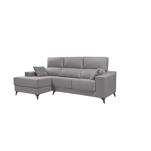 Chaise longue M NOELIA esquerda 4 lugares cinza claro