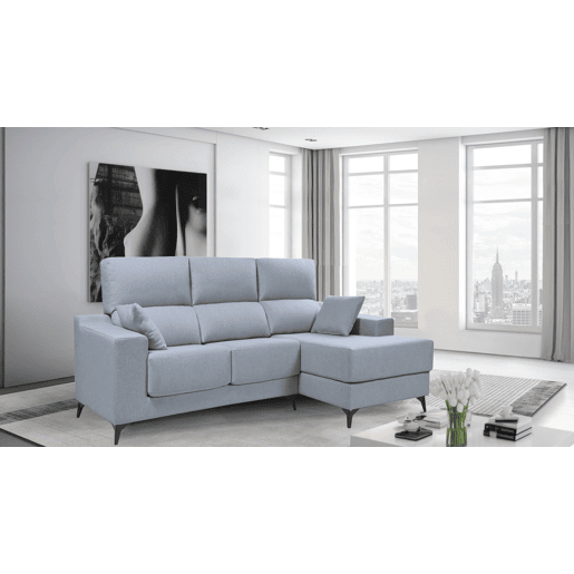 Chaise longue M NOELIA dereita 4 lugares azul claro