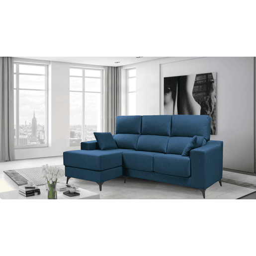 Chaise longue M NOELIA esquerda 4 lugares azul marinho